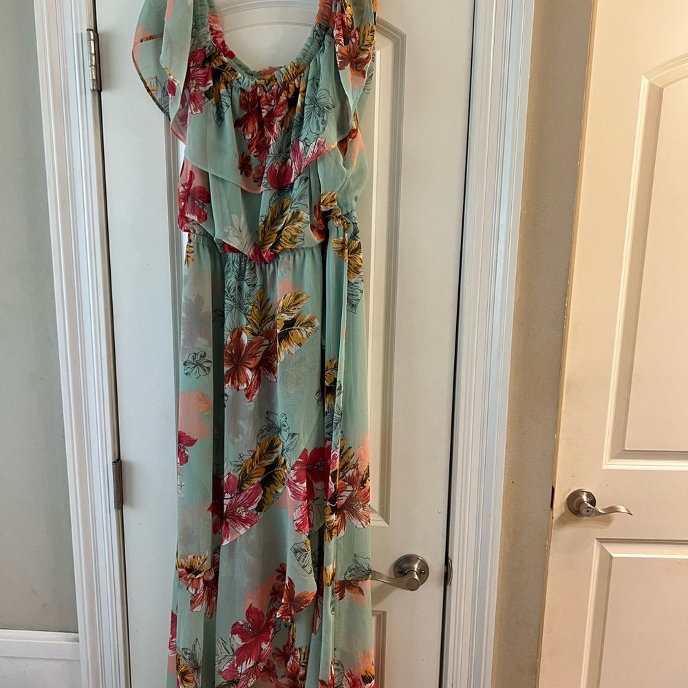 Floral Maxi Dress with Ruffle Detail